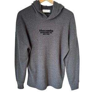 Abercrombie and Fitch Soft A&F Cozy Gray Knit Hoodie Tunic Women’s Size Medium
